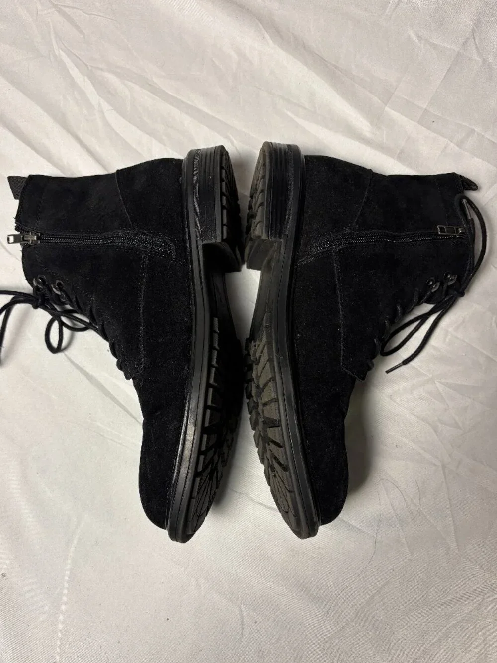 Alfani JoeyBK Black Suede Lace-Up Ankle Boots Men’s Size US 8